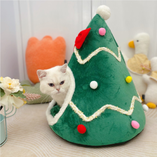 [해외직구]크리스마스 트리 고양이 숨숨집 강아지 하우스